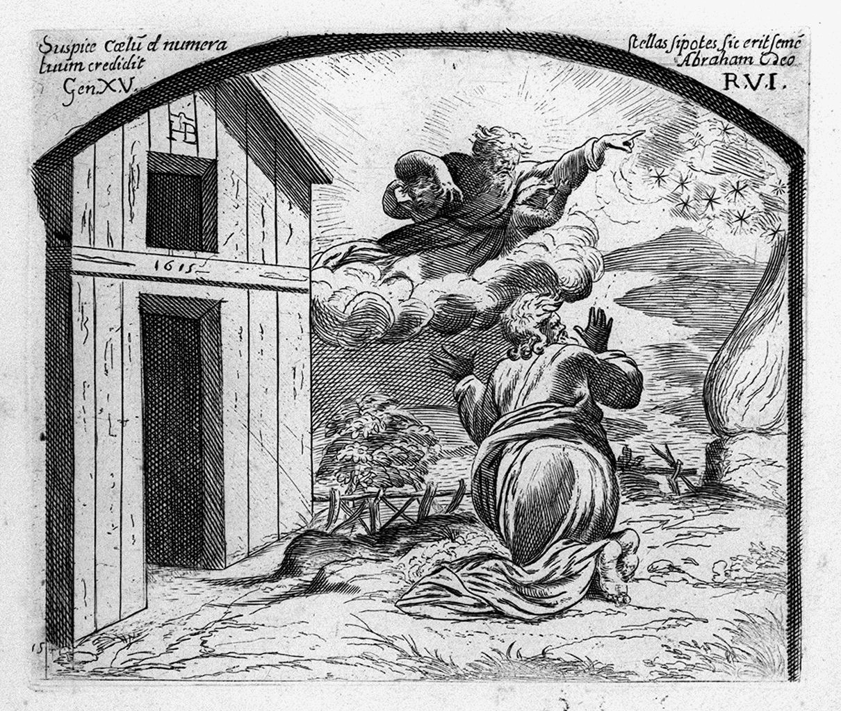 Orazio Borgianni - apparizione di Dio ad Abramo, da Raffaello, Siena